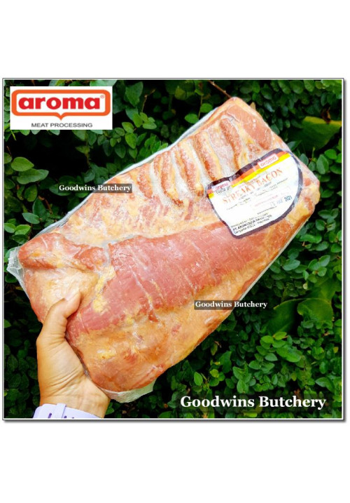 Pork Bali Aroma bacon STREAKY BACON frozen whole cuts +/- 3kg/pc, 15x10x2" (price/kg)